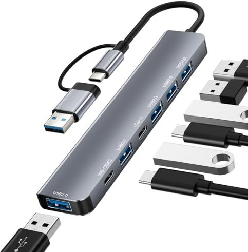 NEUTYPECHIC 7-in-1 USB-C-Hub, USB-C-Dockingstation, schnelle Datenübertragung
