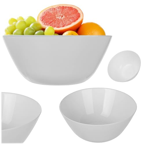 KADAX Salladsskålset, ø 18 cm, skålset, frukostskålar, frukostskålar, vita salladsskålar, soppskålar, skålar för soppa, flingor, sallad (6 stycken)