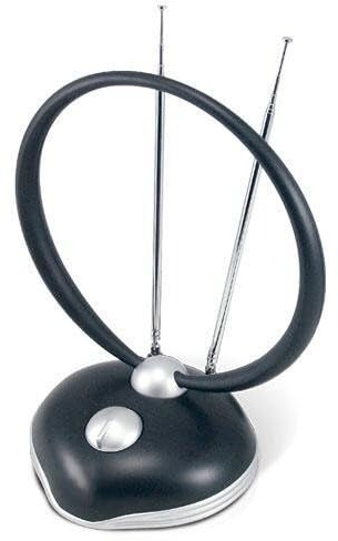 Antena Interior amplificada 38dB, recepción Mejorada, Ideal para Ver televisión en Zonas con Baja señal.