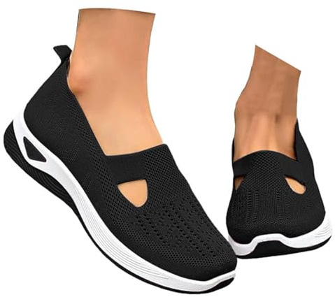 Ortopediska skor damer sneakers breda lätta diabetiker ortopediska skor bekväma promenadskor sportskor mesh andningsbara avslappnade löparskor bekväma damer utomhus sommarskor, 02, 38 EU