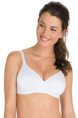 Playtex Reggiseno Basic Support Senza Ferretto in Microfibra Liscia Art. P00BD (40 B - IT 6 B, Bianco)