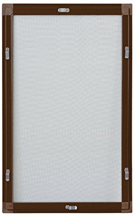 FLIEGENGITTER MOSKITONETZ ALU RAHMEN MÜCKENGITTER 80x100, 110x130, 120x140 cm (110x130cm, Dunkelbraun)