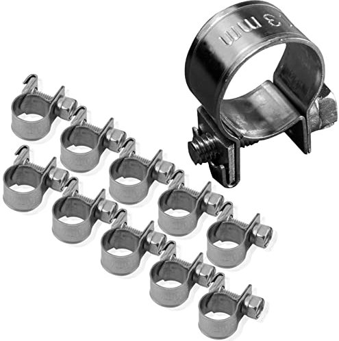 Abrazaderas de manguera, 10 piezas de clip de tubo de acero inoxidable 304, abrazadera de perno en T súper resistente (14-16 mm)