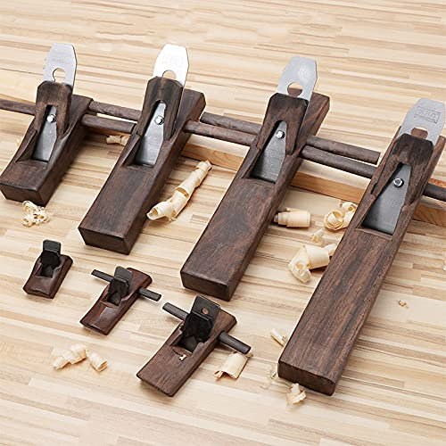 Pialle a mano in ebano per la lavorazione del legno Strumento per tagliare il legno Carpentiere Regalo artistico Mini fai da te Strumento portatile per la lavorazione del legno, 7 pezzi