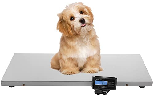 Bilancia veterinaria da pavimento, per animali, per cani, per gatti, veterinaria, per piattaforma, per carichi pesanti, 300 kg, 103 x 53 cm