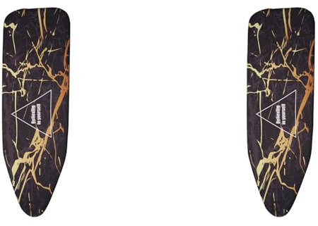 ClAZTyict 2 Pz 140x49CM Tessuto Marmorizzazione Asse Da Stiro Copertura Pressa Pieghevole per Stiro Panno Guardia Proteggere Indumento Delicato 4