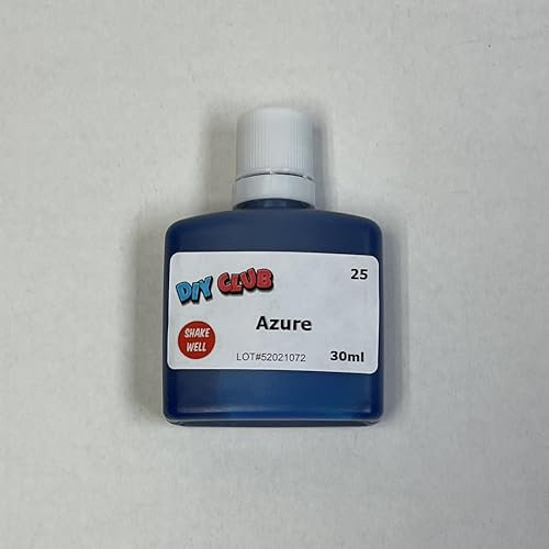 Water-Based Wood Dye, Wood Stain 500ml, 1000ml. Eco-Friendly, Non-Toxic, DIY Interior Projects, Quick Dry, Furniture.Black, Red, Green, Blue, Pine, Oak, Brown, Mahogan, (Azure, 30ml Tester)