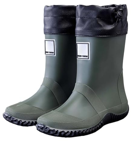 Generisch Bottes en caoutchouc antidérapantes pour femme, pieds nus, imperméables, bottes de jardin, bottes d'équitation