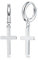 1 Paar Silber Creolen 925 Klein für Damen | Kreuz Ohrringe mit Anhänger | Knorpel Creolen Set Piercingschmuck Weihnachten für Damen Herren