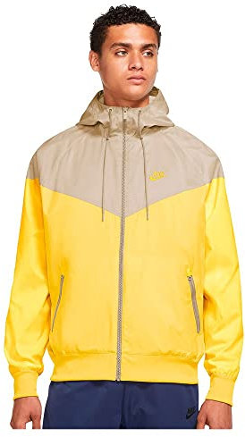 Nike Sportswear Windrunner Herrenjacke Mit Kapuze, Yellow Strike/Rattan/Yellow Strike, DA0001-765, L