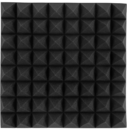 Pyramid Acoustic Foam, 20 x 20 x 4in Flame Retardant Sound Proof Foam Panels, High Density Sound Absorbing Panels for Walls Ceilings Recording Studio Office Home Studio