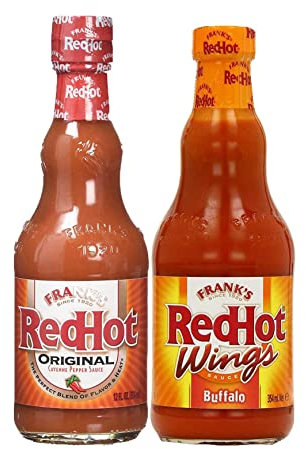 Frank's RedHot Original Cayenne Pepper Sauce 354ml & Buffalo Wings Sauce 354ml