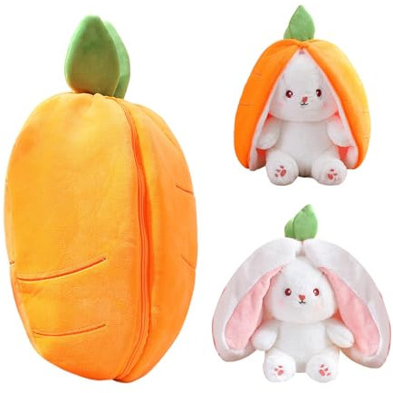 MEMOFYND 1 pieza de almohada de conejo, cojín de sofá de dibujos animados, juguete de conejo blanco de felpa, decoración de oficina linda, adecuado para oficina, sala de estar, ventana (18 cm)