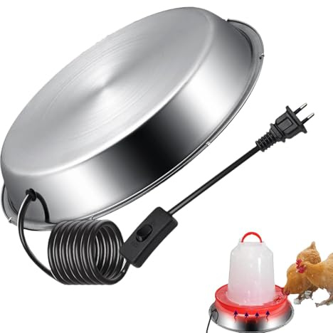 Beheizte Wasserschale für Geflügel, Hühnertränke,Geflügel Warmwassertemperatur einstellbare Basis für kaltes Wetter | Winter Farm Auftauwasserlösung für Vögel, Hühner und Enten