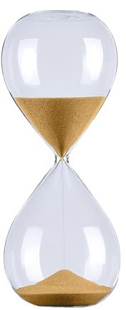 Clessidra in vetro, 60 minuti, clessidra con sabbia, timer per studenti, insegnanti e uso in ufficio