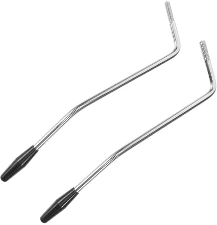 TOYANDONA Brazo de Trémolo de Metal para Guitarra Eléctrica, 2 Piezas con Cabezales Negros M5 y M6, Barra de Rosca para Sistema de Trémolo, Accesorio de Repuesto Compatible, Mejora