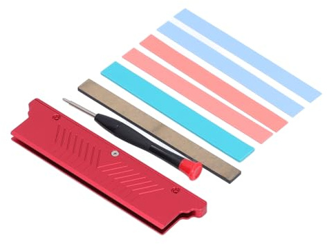 Semme Semme Disipador de Calor Enfriador de Memoria de Doble Cara de Aluminio de Alto Rendimiento para DDR1 DDR2 DDR3 DDR4 ECC - Solución de Refrigeración Eficiente en Rojo (BLACK) (rojo)