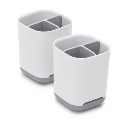 2 PCS Tooth Brush Holder for Electric and Manual Toothbrushes | Multifunctional Toothbrush Holder for Family on Bathroom Vanity and Sink