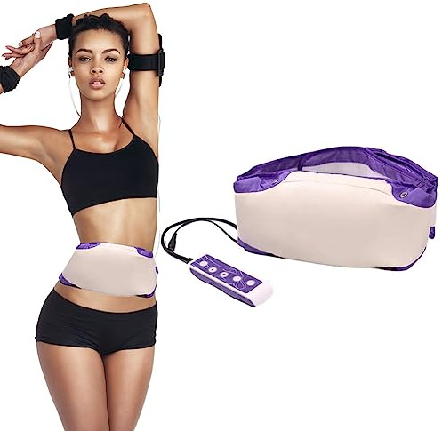 POEO Cinturón Vibratorio Adelgazante y de Masaje Abdominal, Sistema de Calor para Mejorar La Circulación Sanguínea en Mujeres y Hombres