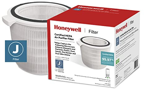 Honeywell HRFJ830 HEPA Air Purifier Filter, J, 1-Pack – Designed Exclusively to Fit HPA830 Designer Series Air Purifier