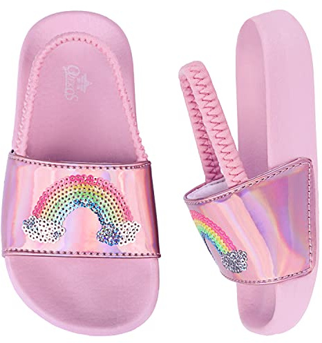 Lanivic Pantoufles de Plage Filles Garçons Claquette de Piscine Sangle élastique Chaussons de Douche Enfants Douces Antidérapant et Mignon été Bain Sandales