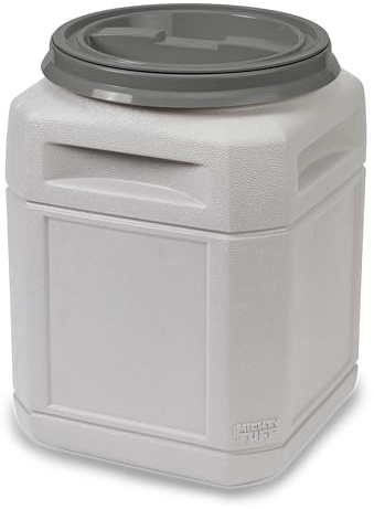Mighty Tuff Airtight Dog Food Storage Container – 10 Gal, up to 40 lb Capacity – Cat and Dog Food Container with Twist Lid & Handles – BPA-Free, Made in USA