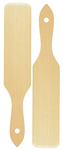 teemando® 2 espátulas de madera de haya de 30 cm, para aplicar crepes y rascar Spätzle