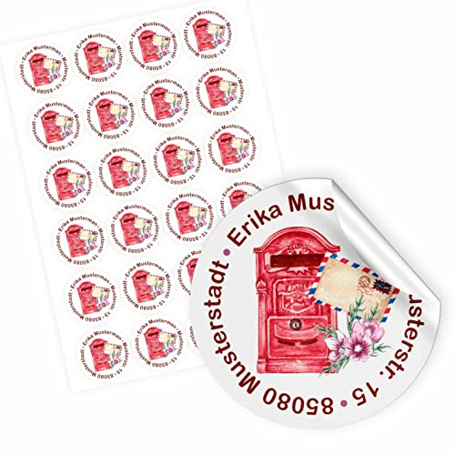 Adressaufkleber - Personalisierte Aufkleber mit Name und Adresse für Deine Post oder zur Kennzeichnung Deiner persönlichen Sachen (Style 2)