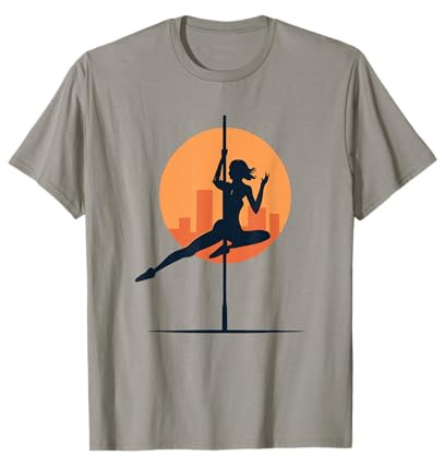 Bella Pole Dance Pose Pole Dance Fitness Graphic Maglietta