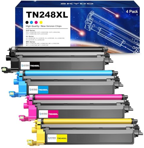 TN248XL Toner Kompatibel für Brother TN248CMYK TN248VAL Toner TN248XLBK TN248C TN248M TN248Y für Brother MFC-L3740CDWE MFC-L3760CDW DCP-L3560CDW HL-L3240CDW HL-L3220CW HL-L3220CWE HL-L3215CW