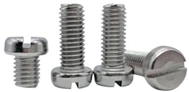 MIKFESPO 20pcs DIN84 Cheese Head Screw M1 M1.2 M1.4 304 Stainless Steel Slotted Cap Head Column Screw (Color : 8mm, Size : M1.2 20PCS)