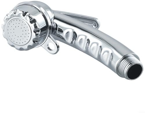 Oniissy Douchette à main chromée à économie d'énergie, tête avec marche/arrêt, pour baignoire, bateau, camping-car, caravane et camping-car, équipée d'une connexion de 1,27 cm (14,5 cm)