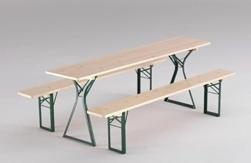 Kunibert Fällbar uppsättning festtält-set öltält-set med bord 50 benfrihet längd 220 cm x bredd 50 cm kommersiellt gastroområde 1 A bryggeri färg: natur