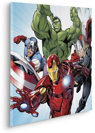 Komar Keilrahmenbild - Marvel Avengers Teampower - Größe: 60 x 60 cm