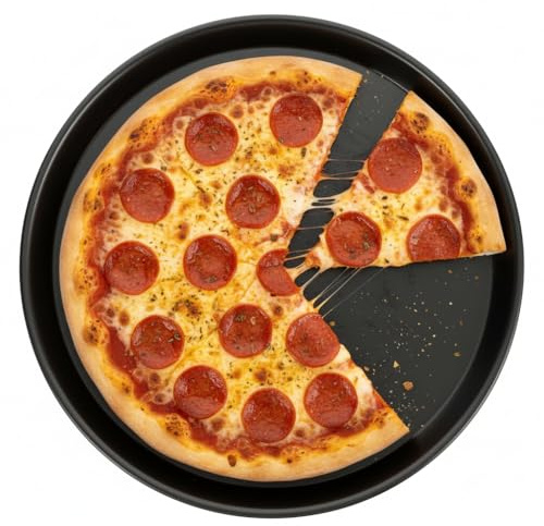 OATIPHO Teglia Per Pizza Antiaderente Rotonda 12.60In Teglia Da Forno in Metallo Leggero Per Pizza Croccante Uso Quotidiano E in Famiglia