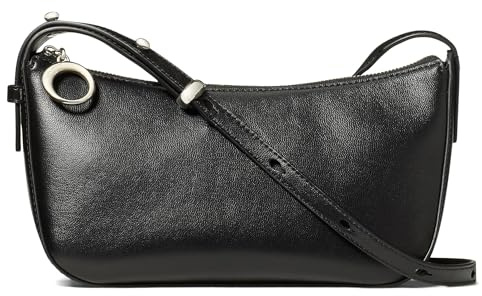 kate spade new york Halo Glazed Leather Crossbody, Black, One Size