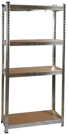 Garage Shelving Units,4 Tier Shelving Unit Garage Shelves Storage Shelf Heavy Duty Shed Storage Racking Shelf Metal Boltless for Warehouse Workshop Office (75X30X150cm)