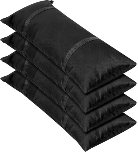 YFNVH Lot de 4 Sacs de Sable Remplissables 25 kg, Sacs de Poids pour Pied de Parasol, Sacs de Sable Résistants pour Mobilier de Jardin, Trampoline et Parasol Déporté