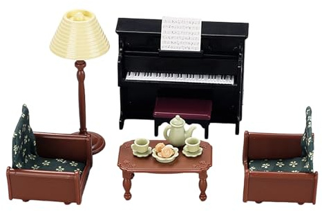 Piano Détaillé avec Canapé Assorti pour Décor De Scène De Maison