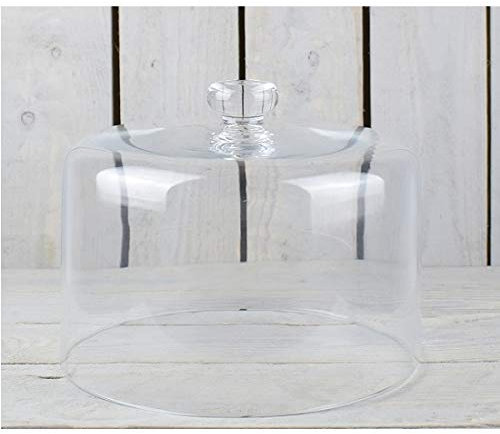 Wrzesniak Glassworks Cloche en Verre Elegant Transparent pour Gâteau 26 x 20 cm