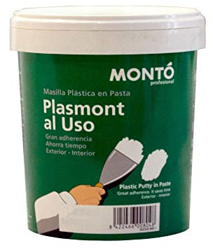 Masilla Plasmont Al Uso Multiuso Masilla para reparar Fachadas y Paredes color Blanco (1/2kg)