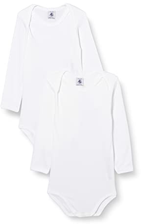 Petit Bateau A01t3 Body a Rayas de Manga Larga Unisex bebé (Pack de 2)