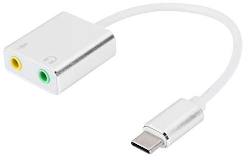 Adaptador de Audio USB C Tarjeta de Sonido Estéreo Externa con Conector para Auriculares Y Micrófono de 3,5 Mm para Windows, Mac, Linux, PC, Computadora Portátil, Computadora de Escritorio, PS5 PS4