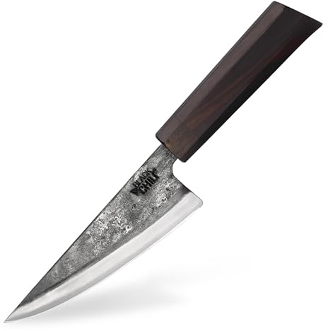 Black Chili Gemüsemesser | Griff: Ebenholz | 13 cm Carbonstahl Klinge | Extrem scharf und langlebig | Kochmesser für Gemüse | Küchenmesser klein & Schneidemesser | JALAPENO-13