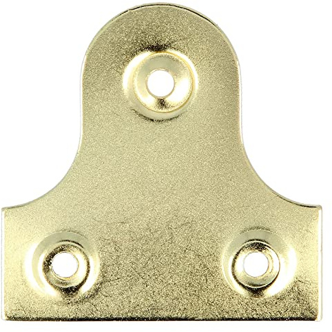 Large Picture Flat Hanging Brackets for Wall Heavy Duty Picture Hanging Plates 50mm Brass Wall Mirror Hanger Plates/Fixings Pack of 12.