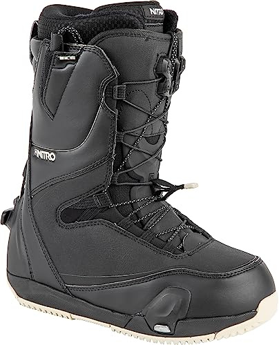 Nitro Damer CAVE TLS Step On All Mountain Freestyle Freeride snabbsnörningssystem båt snowboardbåt, svart sand, 27.0