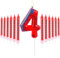URAQT Birthday Candle 3D Shape, Blue Red Candles with Spider Web, Spider Birthday Number 4 Candle Decoration,Suitable for Spider Theme Birthday Anniversary Wedding Party Graduation Party