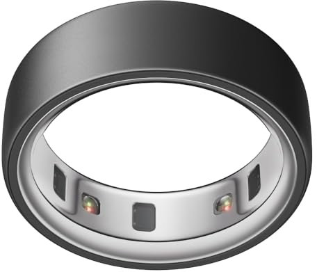 Oura Ring 4 - Stealth - Größe 10 - Smart Ring | Messen Sie zuerst mit Oura Ring 4 Sizing Kit | Sleep Tracking Wearable - Herzfrequenz - Fitness Tracker - Bis zu 8 Tage Batterielaufzeit