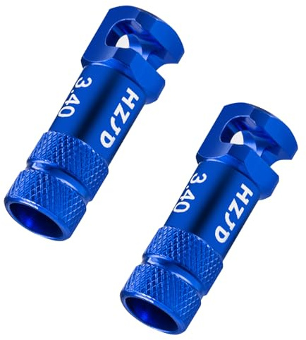 HZJD Bike Presta Valve Caps, Blue, Integrated Core Spoke Removal Function(2 Pack)