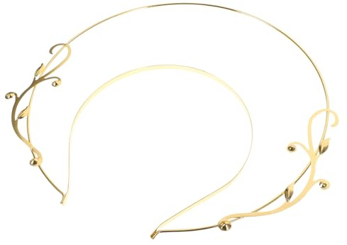 Veemoon Tocado de Cabello Antigua Decoración Elegante Cabeza Femenina Adorno Pelo Dorado para Fiestas Festivales y Eventos